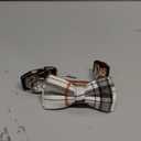 Faleela Soft &Comfy Bowtie Dog Collar, Detachable and Adjustable Bow Tie Collar,for Small Medium Large Pet (M, Beige) (Medium (Pack of 1))