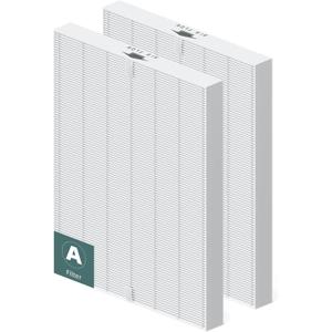2 Pack 115115 Replacement Filter A for Winix PlasmaWave Air Purifier C535 5300 5300-2 5500 5500-2 6300 6300-2 P300 AM90 9000 5000 5000B C909 9800, Size 21 Filter (White)