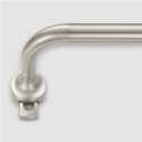 Room Darkening Rods, Single Window Rods 28-86 Inch(2.33-7.17ft) Telescoping Wrap Around Curtain Rod Splicing Structure With Hidden Base Bracket, Matte Nickel