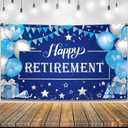 KatchOn Happy Retirement Banner Blue - Extra Large, 72x44 Inch | Blue Retirement Party Decorations
