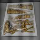 Hommtina Reindeer Christmas Decoration and Mini Trees, Lucky Reindeer Statues for Indoor Home Decor, Tabletop Mantle Cabinet Desktop Office (Rose Gold)