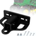 Zero Turn Lawn Mower Hitch with 1-1/4" Receiver, 6mm Reinforced Steel Trailer Receiver with Universal Fit, Chain Slots & Corrosion-Resistant Coating Compatible with Many Models Lawn Mower, Tractor