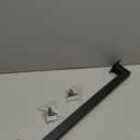 2FT Square Stair Railing Indoor, Black Wall Mount Handrail for Staircase, 440lbs Load Capacity Non-Slip Metal Handrail, Heavy-Duty Carbon Steel Grab Bar for Steps and Porch