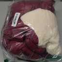 Amazon Essentials Toddler Girls' Long Quilted Cocoon Puffer Coat, Ecru Raspberry Red Shearling, 2T