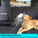 Meginc Dog Seat Covers for Back Seat, Dog Car Seat for Tesla Model 3, 100% Waterproof Pet Seat Cover Protects from Scratches, Scuffs, Hammock for Tesla with Mesh Window & Headrest Protection