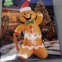 6FT Inflatable Christmas Decorations, Christmas Blow Up Yard Decorations with LED Light Up, Gingerbread Inflatable Outdoor Decorations for Xmas Yard Decor