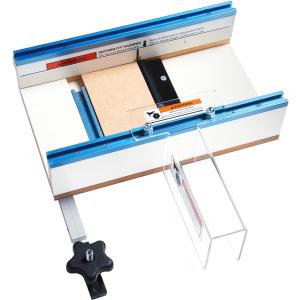POWERTEC Table Saw Small Parts Crosscut Sled Kit w/Blade Guard, Aluminum Miter Bar, Miter Slot Stop & MDF Zero-Clearance Fence Support for Woodworking (71590)