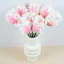 Birthday Gifts for Women 8pcs Light Pink Flowers PU Real Touch Flowers Womens Gifts for Christmas Artificial Flowers for DIY Birthday Gifts Wedding Gifts Home Decor Table Centerpiece (512)