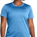 Under Armour Womens Tech Twist Short Sleeve Crew, (444) Viral Blue / / Black, S