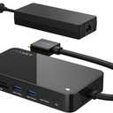 iVANKY FusionDock 1+ MacBook Pro Docking Station with 180W Power Adapter, 12-in-1 Dual 4K@60Hz USB C Dock for MacBook Pro/Air Thunderbolt 3/4 Dock HDMI 2.0, 96W PD, 6 USB, 2.5Gbps Ethernet SD/TF Audio