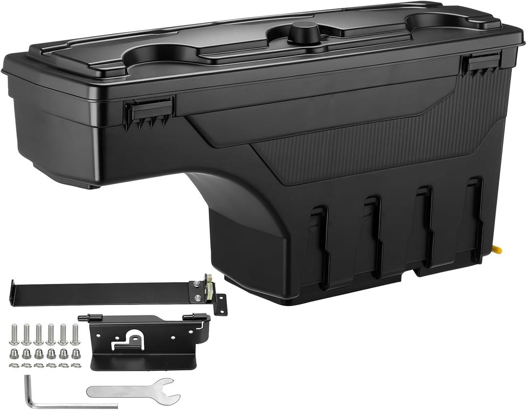 GEARLAST Truck Bed Storage Box With Password Lock For 2002-2018 Dodge Ram 1500 2500 3500 Lockable Storage Box for Truck, Passenger Side,30L (Without RamBox)