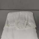 jinchan Extra Wide Sliding Door Curtain 84 Inch Length with Privacy Lining White Linen Lined Curtains for Patio Door Living Room Bedroom Home Office Light Filtering Drapes 100 Inches Wide 1 Panel