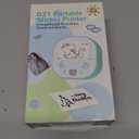 NDYIN Sticker Printer, PrintPods Mini Printer, Bluetooth Portable Sticker Maker with 3 Rolls Paper, Print Pod Inkless Thermal Printer for iPhone, Impresora Porttil for Notes, Journal, DIY, Kids Gift