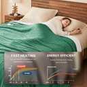 Homemate Electric Heated Blanket Twin Size - 62"x84" Heating Blanket Twin Size 1/2/4/6/8 Hours Auto-Off 10 Heat Level Over-Heat Protection Flannel Sherpa ETL Certification