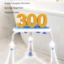 LEAGENTT HSA/FSA Triangular Shower Chair for Inside Shower, Space-Saving Corner Shower Stool for Compact Showers, Small Shower Stool for Shaving Legs, Adjust Shower Seat for Pregnant/Elderly/Disabled