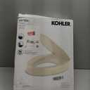 KOHLER 25875-96 Hyten 3" Height, Elevated Soft Close Elongated Toilet Seat, Contoured Seat with Grip-Tight Bumpers, Quick-Attach Hardware, No Slam Toilet Seat, Biscuit
