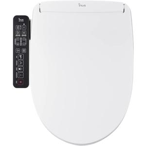 Inus N32 Electric Heated Bidet Toilet Seat Elongated, Warm Water, Smart Heated Water Luxury Bidet Toilet Seat with Night Light, Air Dryer, Self Cleaning, Tankless, Smart Touch Panel & Temp Control