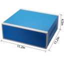 Zulkit Junction Box Blue Metal Project Box DIY Electric Enclosure Case Preventive Case Electrical Box 12.2 x 11.2 x 4.5 inch