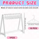 Bucherry Mini Cookie Rack Cookie Bag Display Stand with 10 Mini Hangers Doll Garment Rack Decorative Biscuit Hanger for Tea Parties Family Gatherings Children's Parties, Doll Party Supplies