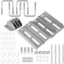 4PCS 8" Galvanized Swivel Top Bunk Bracket Kit, 8" Swivel Bunk Bracket Kit with Hardware, Suitable for 1.5"x3", 2"x3", 3"x3" Boat Trailer Crossmember, Cross Components & Square U-Bolts