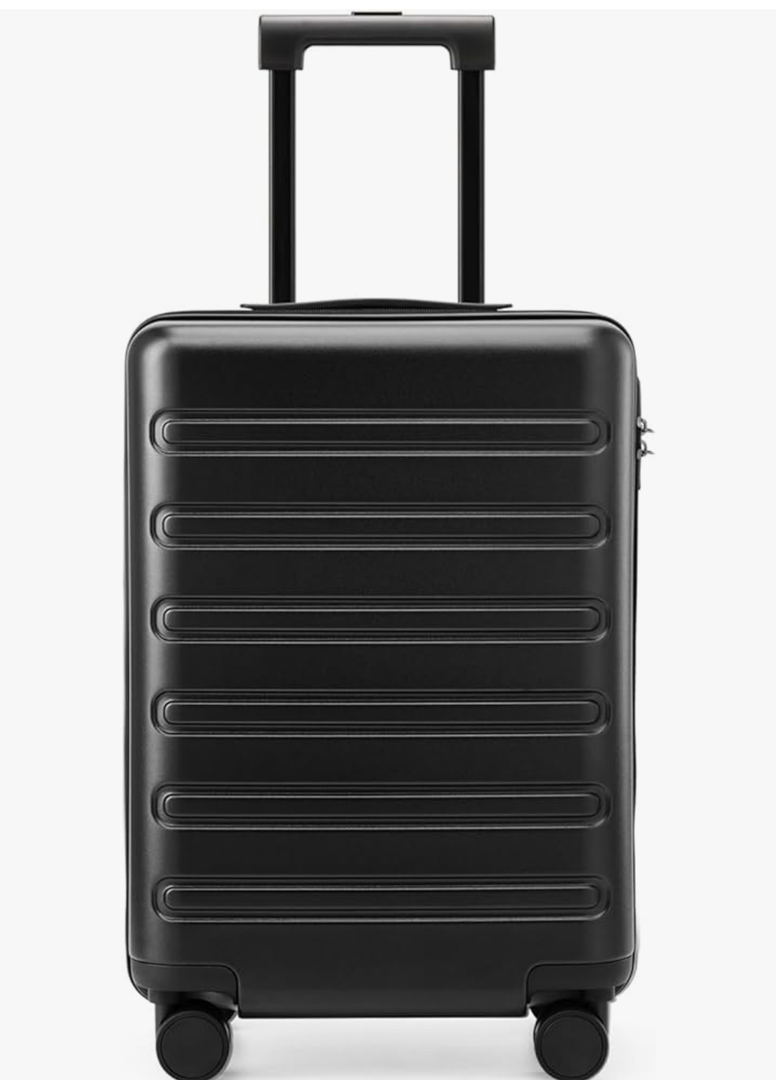 NINETYGO Carry On Luggage 22x14x9 Airline Approved, 20 Inch Luggage with Smooth Double Spinner Wheels, Hard Shell PC+ABS Suitcase Carry-On, Lightweight Travel Luggage, TSA Approved (Black, Andes)
