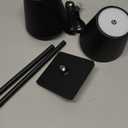 KDG 2 Pack Cordless Table Lamp, Portable LED Desk Lamps, 5000mAh Battery Operated, 3 Color Stepless Dimming Up, for Restaurant, Bedroom, Outdoor Camping, Coffee Shop, Night Light, Rechargeable (Black)