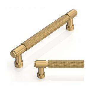 10 Pack Champagne Bronze Knurled Cabinet Pulls 5 Inch(128mm) Kitchen Cabinet Handles Cabinet Hardware for Drawer Pulls