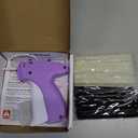 Stitch Gun for Clothes, Portable Handheld Tagging Gun for Clothing, Stitch Quick Clothing Fixer Includes 2500 Black Fasteners & 2500 White Fasteners with 6 Needles, Purple