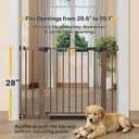 InnoTruth 29.6-39.1 in Wide Baby Gate for Stairs and Doorways, Brown