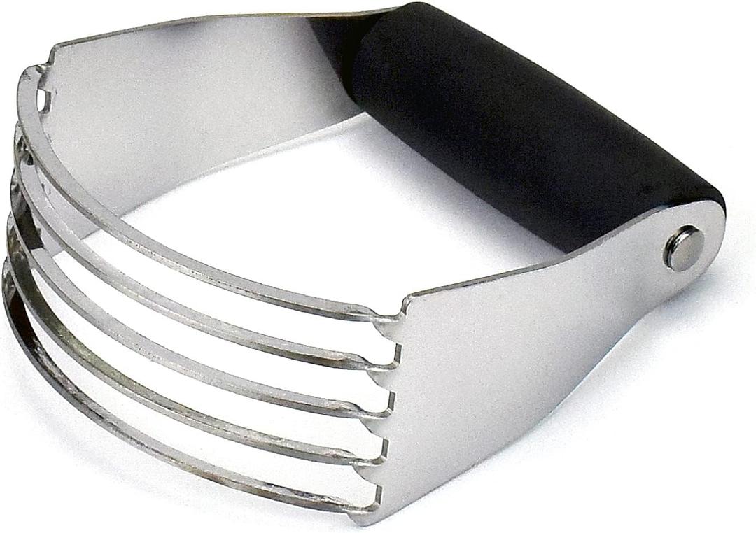 Dough Blender Heavy Duty Pastry Cutter Stainless Steel Butter Cutter Professional Baking Tool For Mixing Flour Butter (Black)