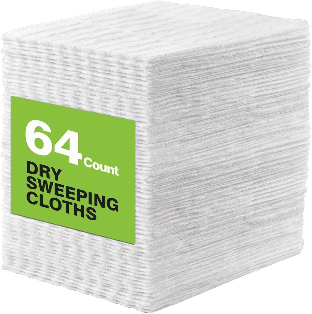 HOMEXCEL Dry Sweeping Cloths Pads Compatible with Swiffer Sweeper, Disposable Duster Refills Mop Pads for Floor Mopping and Cleaning, 64 Count-8" x 10.4" Pads Refills-Not Include the Mop
