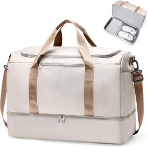 Extra Large Travel Duffle Bag,Carry on Overnight Weekend Bag with Shoes Compartment,Weekender Bags for Women for Travel Business Trips Sport Hospital