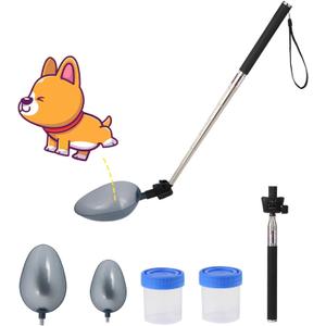 Dog Cat Urine Collector - Telescopic Urine Sample Catcher for UTI Test Kit,Dog Pee Stick for Veterinary Supplies.Dog Pregnancy Pee Test Kit(Basic Kit)