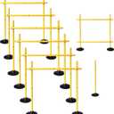 Adjustable Agility Hurdles, Soccer Training Poles, Dog Agility Jumps and Weave Equipment for Indoor and Outdoor Use, 2.6 FT