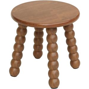 Masupu Solid Wooden Step Stool for Adults Kids, 11 inch Small Foot Stool, Non-Slip One Step Stool, Sturdy Foot Stool for Bathroom, Bedroom, Kichen, Plant Stand(Walnut Brown)