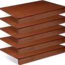 Sintuff 5 Pcs Wire Shelf Covers 24x16 Inch Bamboo Shelf Wire Racks Cover Large Shelves Liner for Pantry Wires Shelving Removable Closet Cabinet Bathroom Kitchen Garage Store Office Decoration Supplies