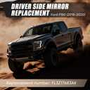Left Driver Side Mirror with Blind Spot Glass Power for 2015-2020 Ford F-150, Door Mirror without Turn Signal Light Non-Heated, Replacesment FL3Z17683AK