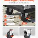 VEVOR Foldable Push Cart Dolly, 660 lbs Capacity, Folding Platform Truck with Swivel Wheels, Moving Platform Hand Truck Flatbed Cart, Space Saving Push Handle, for Easy Storage, 35.2 x 23.4 x 33.5 in