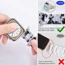 V-MORO Resin Bands Compatible with Apple Watch Series 11/10/9/8/7 Band 45mm 46mm Starlight Buckle Lightweight Fashion Strap Bracelet for iwatch Series SE/6/5/4/3/2/1(Black/White,42/44/45/46/49mm)