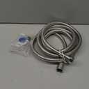 Shower Hose 96 Inches Stainless Steel Handheld Shower Head Hose Replacement with Brass Nut Long Fexible Shower Hose Extension (Silver)