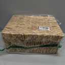 StorageWorks Scalloped Wicker Basket with Lid, Large Water Hyacinth Basket, Natural(Water Hyacinth), 16½" L x 13" W x 7½" H