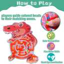 Maze Puzzles Labyrinth Sensory Toy for Children and Teenagers, Gel-Filled Anti-Stress Squishy Dinosaur T. rex Toy, Calming Game Against Stress, Anxiety & ADHD Dinosaur T. rex