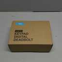 Veise Fingerprint Door Lock with 2 Knobs - Keyless Entry Door Lock with Handle, Electronic Keypad Deadbolt, Smart Front Handle Set, Auto-Locking, Waterproof, Easy Installation, Matte Black