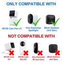 DIANMU 26FT Power Extension Cable with Adapter for Wyze Cam Pan V3, Arlo Essential, Blink Outdoor (3rd Gen) - Weatherproof L-Shaped Micro USB Charging Cord and Charger (Not for Wyze V3) - 2 Pack