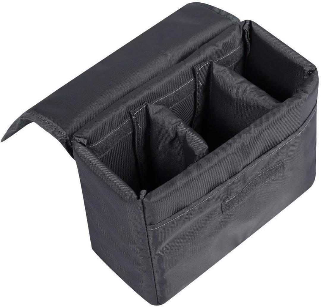 S-ZONE Waterproof Shockproof Foldable Camera Insert Bag Lens Cases Canon Nikon (Medium, Grey)