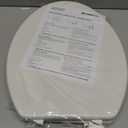 HIGHCRAFT Elongated Toilet Seat with Adjustable Hinges - Molded Wood Toilet Seat - Fits Standard Elongated Toilets - Oval Seat in White