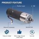 RV in-Wall Slide-Out Motor #236575 Replacement - Compatible with Lippert Schwintek in-Wall Slide System - IG-42 10mm Motor Assembly, 300:1 High Torque Gear Ratio, 12V