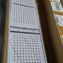 Foldable Storage Shelves with Wheels, 4-Tier Folding Metal Rack Shelving Unit, Rolling Collapsible Organizer Frame No Assembly Pop Up Shelf for Kitchenware, Tools, Books, Plants Storage White