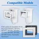 1 Pc SP1084F White Snap on Pool Skimmer Faceplate & 1 Pc SPX1084B Fiber Gaskets, Compatible with Hayward SP1075, SP1076, SP1077, SP1082, SP1083, SP1084, SP1085, SP1086, SP1089 Models