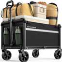 Wagons Carts Foldable, Collapsible Wagon Cart Foldable, 220LBS Heavy Duty Folding Wagon Carts with Wheels, Portable Utility Cart for Grocery Sports Garden Shopping Camping